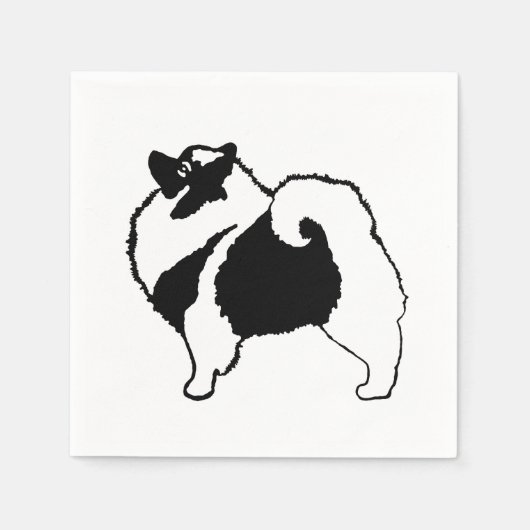 Serviette En Papier Keeshond Graphics - Cute Original Chig Art (Devant)