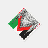 Serviette En Papier Keffiyeh Écharpe palestinienne tissu traditionnel (Coin)