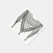 Serviette En Papier Keffiyeh Écharpe palestinienne tissu traditionnel (Coin)