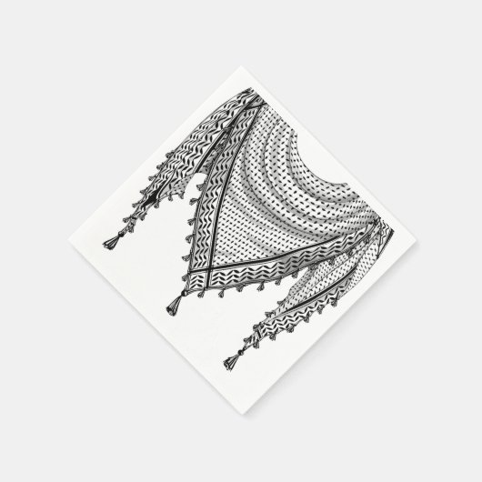 Serviette En Papier Keffiyeh Écharpe palestinienne tissu traditionnel (Coin)