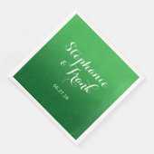Serviette En Papier Kelly à Forest Green Gradient Mariage (Coin)