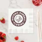 Serviette En Papier Kendall Floride Cercle - Brun (En situation)