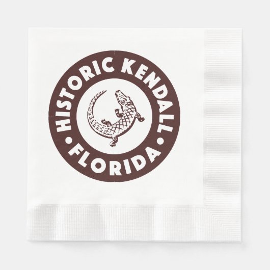 Serviette En Papier Kendall Floride Cercle - Brun (Devant)