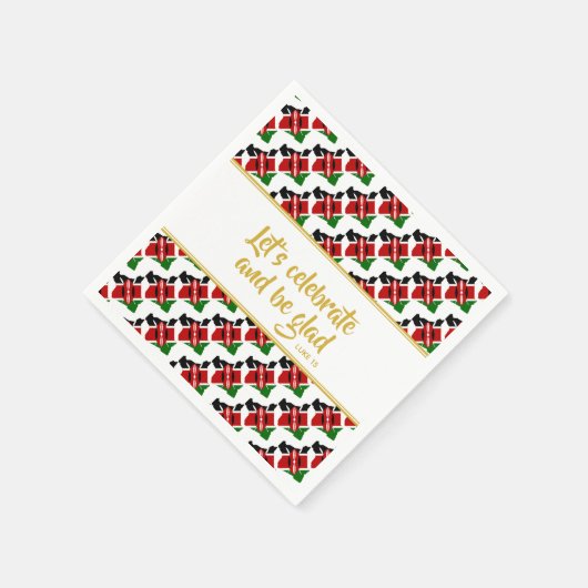 Serviette En Papier KENYA Christian Custom Party Papier (Coin)