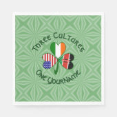 Serviette En Papier Kenya Irlande USA Shamrock Drapeau personnalisé (Devant)