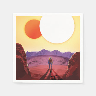 Serviette En Papier Kepler-16b : Coucher de soleil solaire binaire Fin