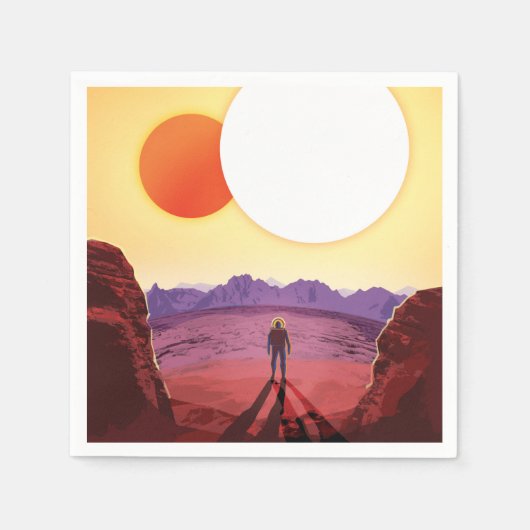 Serviette En Papier Kepler Space Voyage Destination Planète Aventure (Devant)