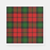 Serviette En Papier Kerr tartan rouge vert plaid (Devant)