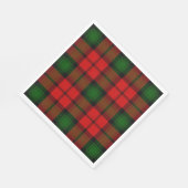 Serviette En Papier Kerr tartan rouge vert plaid (Coin)