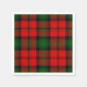 Serviette En Papier Kerr tartan rouge vert plaid (Devant)