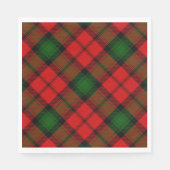 Serviette En Papier Kerr tartan rouge vert plaid (Devant)