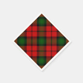 Serviette En Papier Kerr tartan rouge vert plaid (Coin)