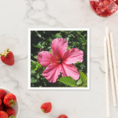 Serviette En Papier Ketmie rose foncée (En situation)