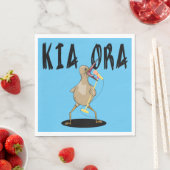 Serviette En Papier Kia ora Kiwi Salutation Maori (En situation)