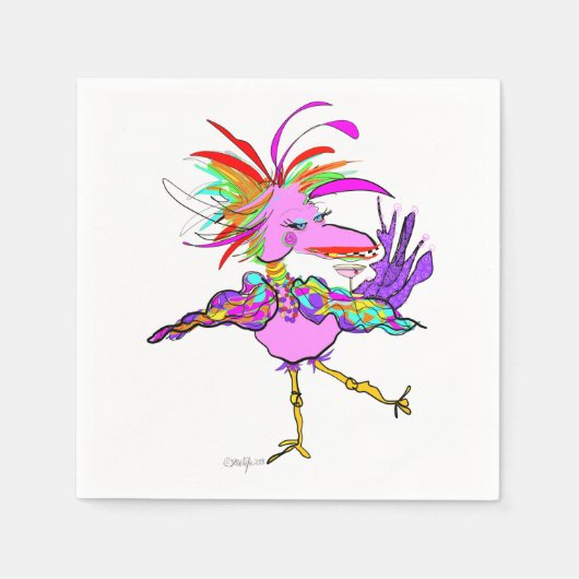 Serviette En Papier KICKIN' UP MY HEELS cocktail napkins (Devant)