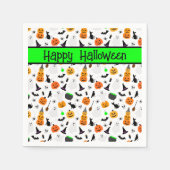 Serviette En Papier Kid Halloween Ghost Citrouille Black Chat Personna (Devant)