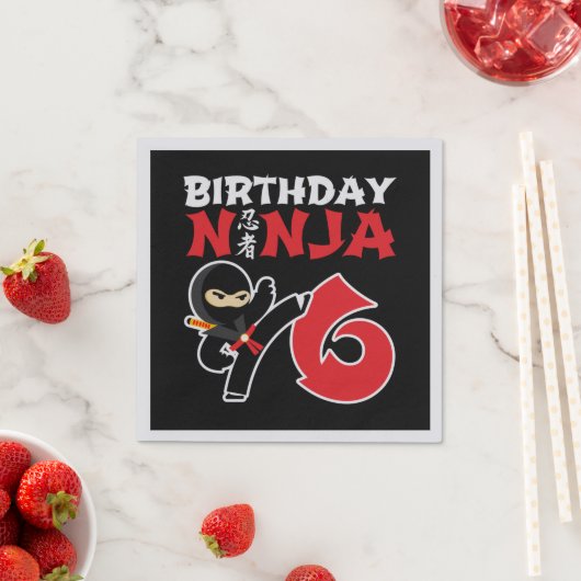 Serviette En Papier Kids Birthday Ninja (En situation)