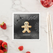 Serviette En Papier Kids Halloween Party Skeleton Black Paper (En situation)