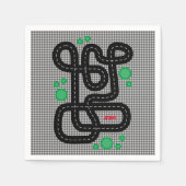 Serviette En Papier Kids Race Track Cars Trucks Name Fun (Devant)