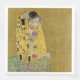 Serviette En Papier Kilmt's The Kiss - Art Nouveau romantique
