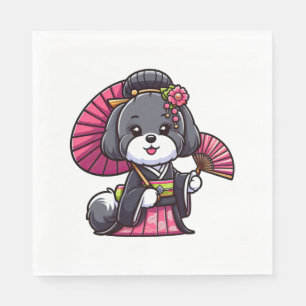 Serviette En Papier Kimono Chien Havanais