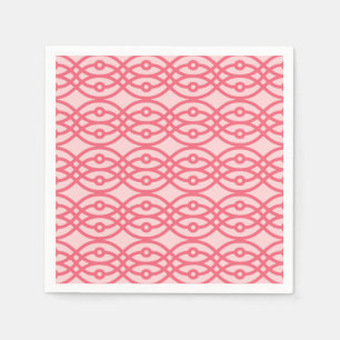 Serviette En Papier Kimono imprimé, corail rose