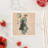 Serviette En Papier Kimono Woman Courtesan (En situation)