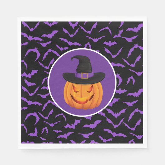 Serviette En Papier Kine de Halloween (Devant)