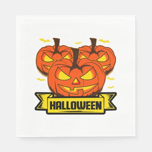Serviette En Papier Kine de Halloween (Devant)
