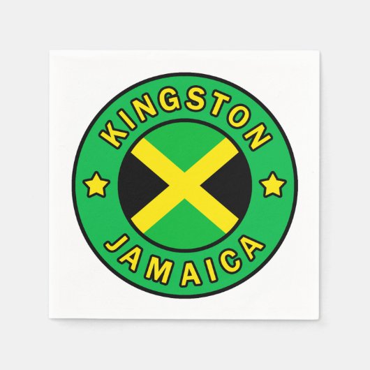 Serviette En Papier Kingston Jamaïque (Devant)