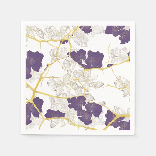 Serviette En Papier Kintsugi japonais. (Devant)