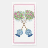 Serviette En Papier Kiss Cross Topiary Bleu et blanc Ginger Jar (Devant)