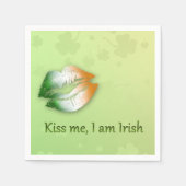Serviette En Papier Kiss Me I am Irish - Papier Napkin (Devant)