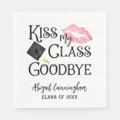 Serviette En Papier Kiss My Class Goodbye Funny Graduation (Devant)