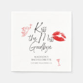 Serviette En Papier Kiss The Miss Goodbye Bachelorette (Devant)