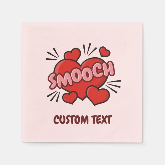 Serviette En Papier Kissing Comic Sound Effect (Devant)