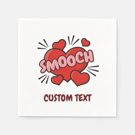 Serviette En Papier Kissing Comic Sound Effect (Devant)