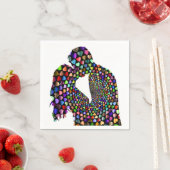 SERVIETTE EN PAPIER KISSING COUPLE (En situation)