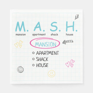 Serviette En Papier Kit de fête MASH pour pré-adolescente années 90