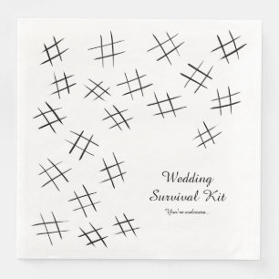 Serviette En Papier Kit de survie mariage Papier Napkin - B