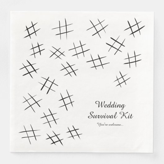 Serviette En Papier Kit de survie mariage Papier Napkin - B (Devant)