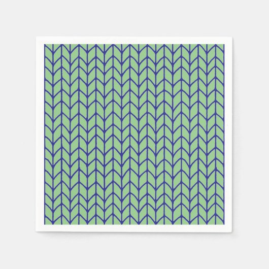 Serviette En Papier KIT VERT BLEU Standard Papier à cocktails Napkins (Devant)