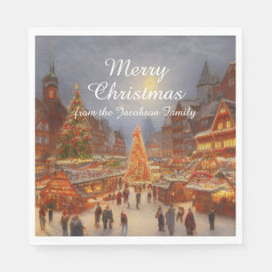 Serviette En Papier Kitsch Nostalgale Allemand Salutations marché de N