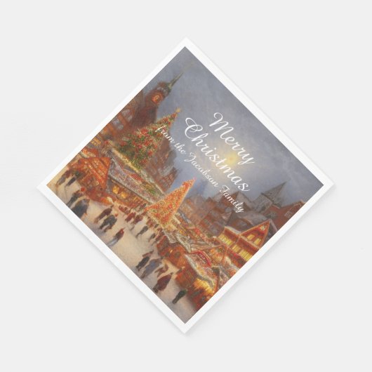 Serviette En Papier Kitsch Nostalgale Allemand Salutations marché de N (Coin)