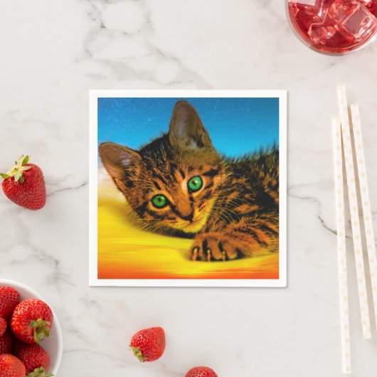 Serviette En Papier Kitten (En situation)