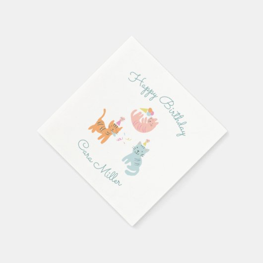 Serviette En Papier Kitten Party (Coin)