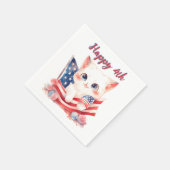 Serviette En Papier Kitten patriotique 4 juillet Happy 4th Custom (Coin)