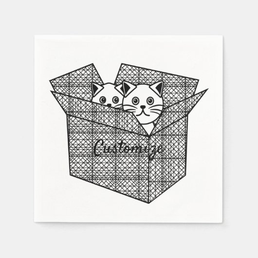 Serviette En Papier Kittens dans une boîte Thunder_Cove (Devant)