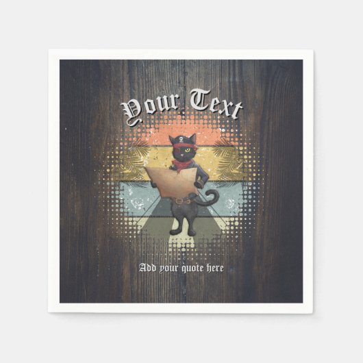 Serviette En Papier Kitty Buccaneer's Sunset Quest (Devant)