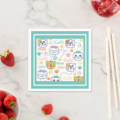 Serviette En Papier Kitty Cat (En situation)